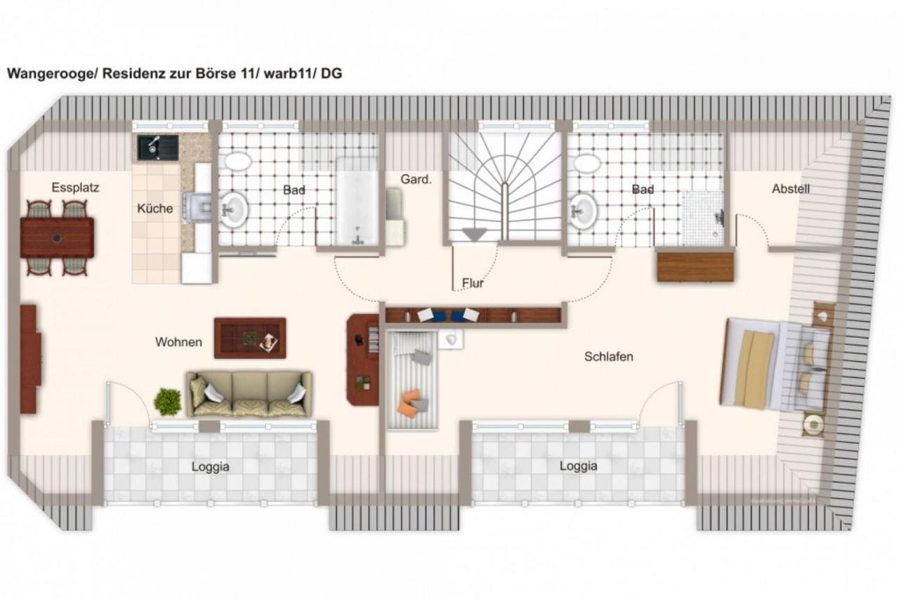 Residenz Zur Boerse Residenz Zur Boerse 11 Appartement Wangerooge Buitenkant foto